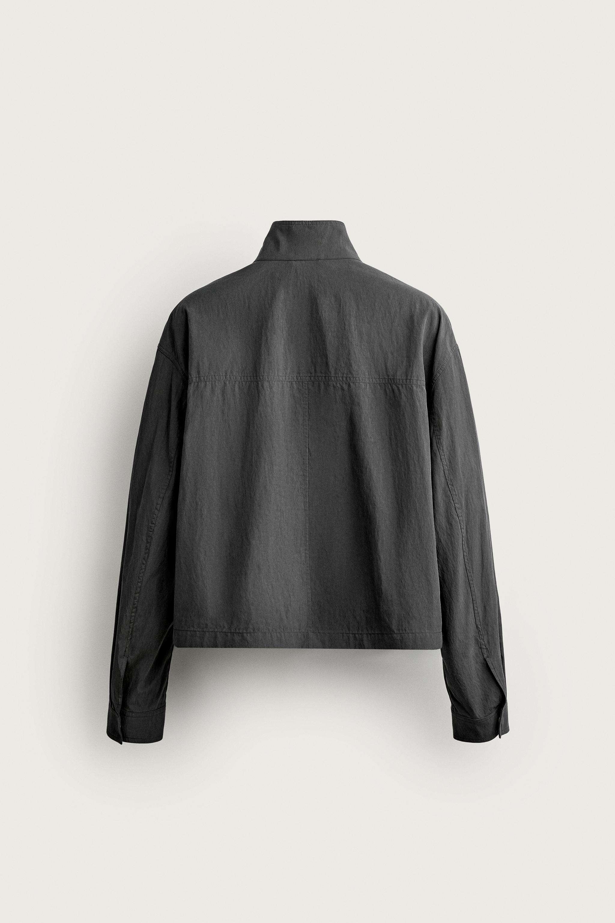 Мужские куртки Zara FLUID CROPPED FIT JACKET — фото 8