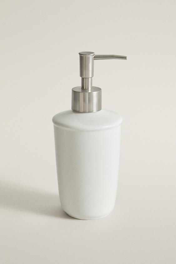 CERAMIC BATHROOM SOAP DISPENSER - Cream by Zara - Image 0