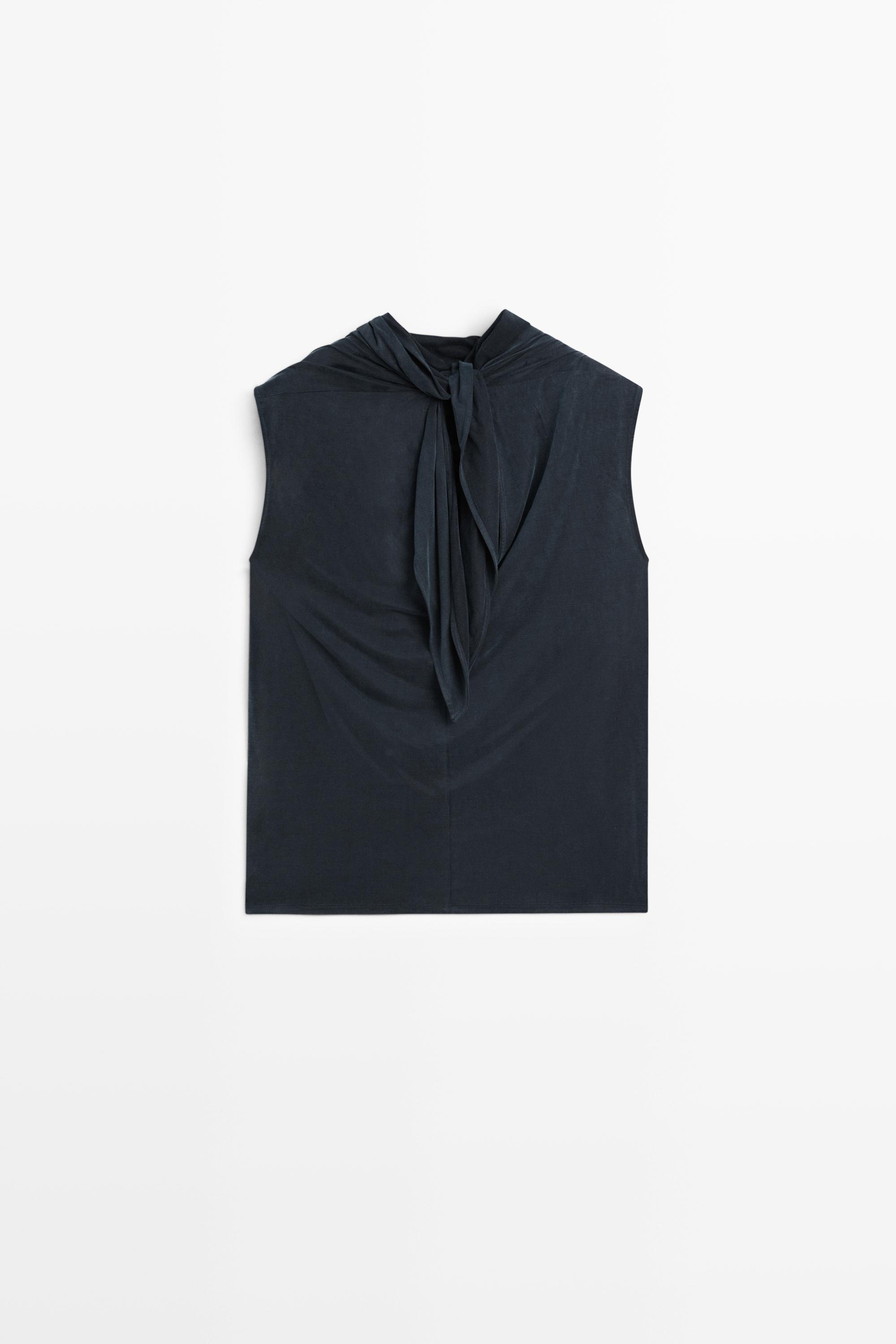 Draped back-tie top - STUDIO