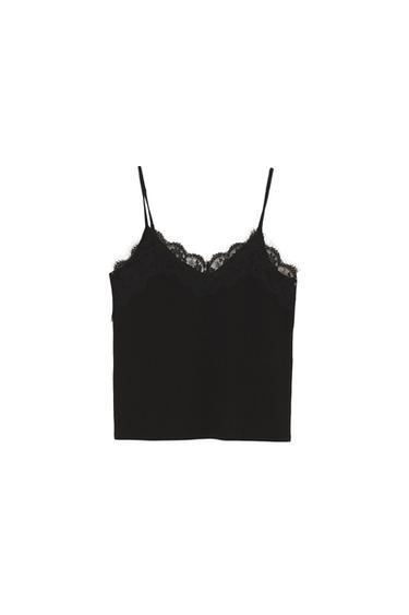 ΜΠΛΟΥΖΑ ΣΕ ΣΤΥΛ LINGERIE ΜΕ ΤΙΡΑΝΤΕΣ