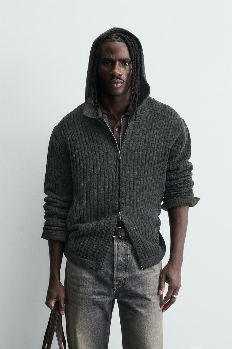 ZARA TEXTURED RIBBED JACKET