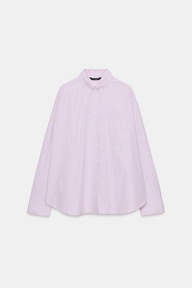 CAMISA RAYAS - Rosa / Blanco de Zara - Imagen 0