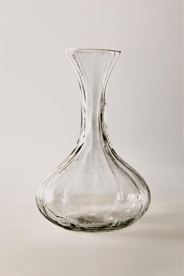 RAISED DESIGN GLASS DECANTER - Transparent by Zara