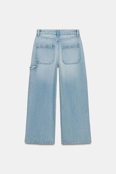 JEANS TRF WIDE LEG TIRO ALTO FULL LENGTH - Azul claro de Zara