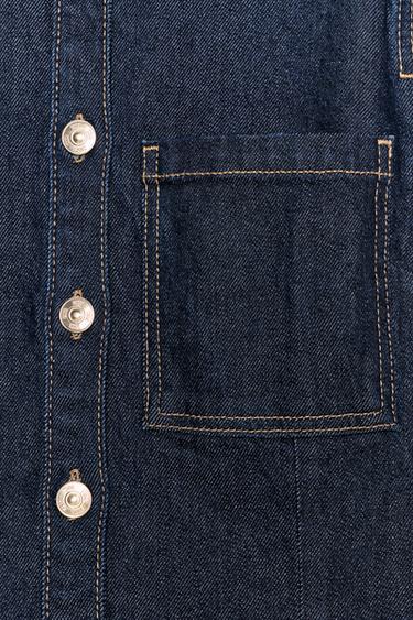 Z1975 FITTED DENIM SHIRT - Blue by Zara - Image 7