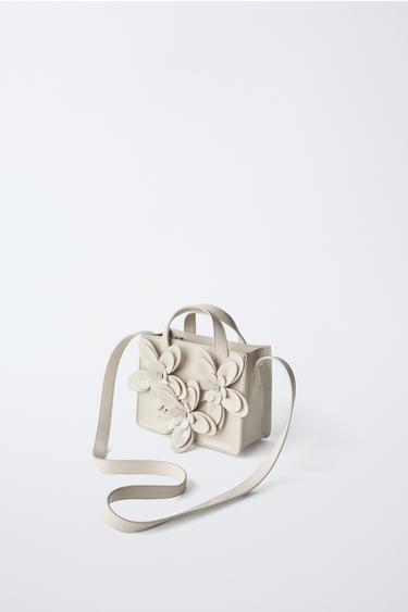 SAC BANDOULIÈRE FLEURS 3D - Blanc écru de Zara - Image 1