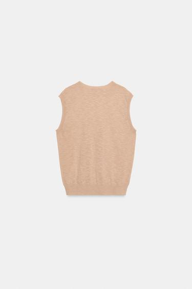 EXTRA FINE WOOL BLEND KNIT TOP - Dusty pink by Zara - Image 7