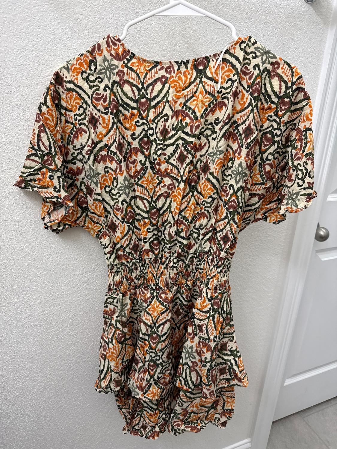 PRINTED ELASTIC WAISTBAND DRESS - Image 3