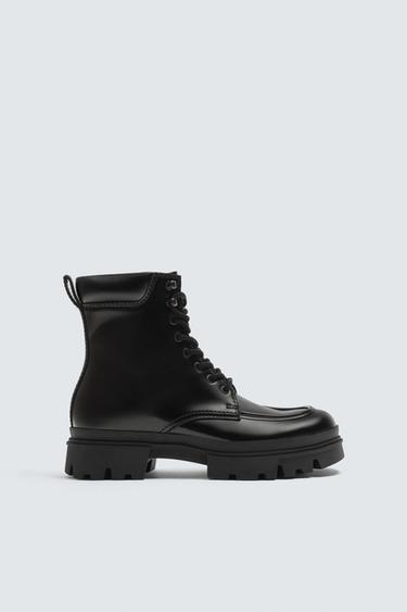 BOTA CORDONES VOLUMEN - Negro de Zara