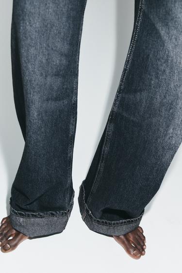 JEANS TRF BAGGY PLIÉ TAILLE MI-HAUTE - Bleu marine de Zara - Image 2