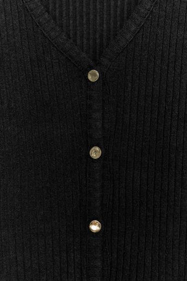 VESTE SOFT À VOLANTS - Noir de Zara - Image 6