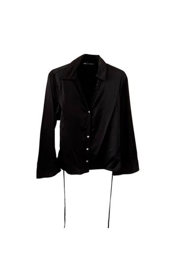 CHEMISE NOIR SATINÉE