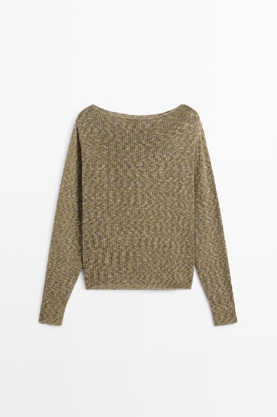 Cotton boat neck sweater from Zara - $160