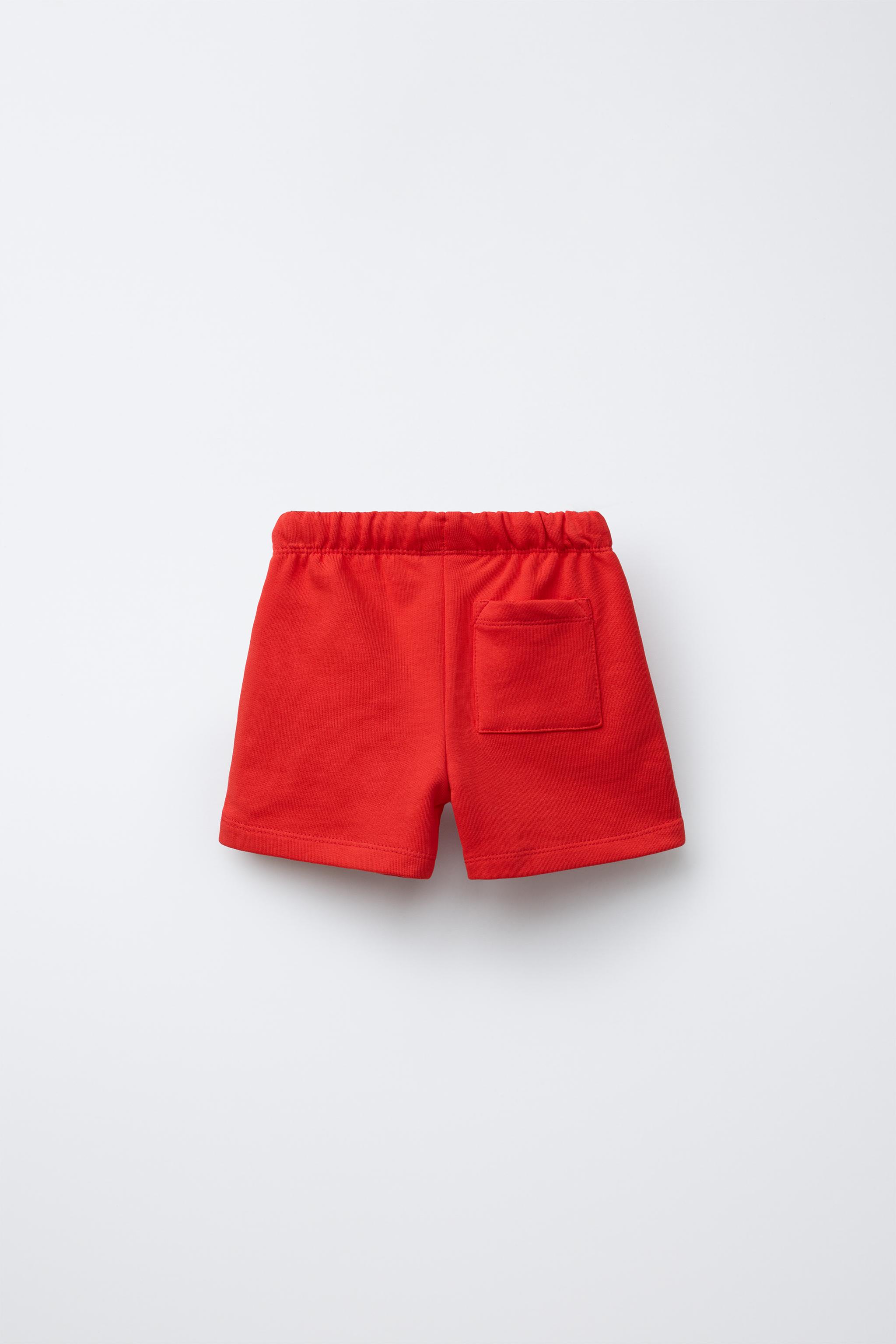 TEXT BAND SHORTS - Red | ZARA United States