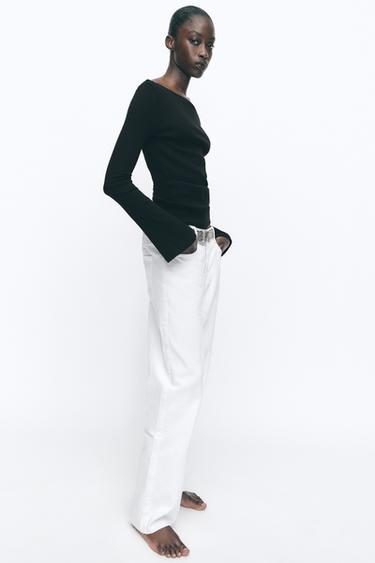 FLARED SLEEVE T-SHIRT - Black by Zara - Image 0