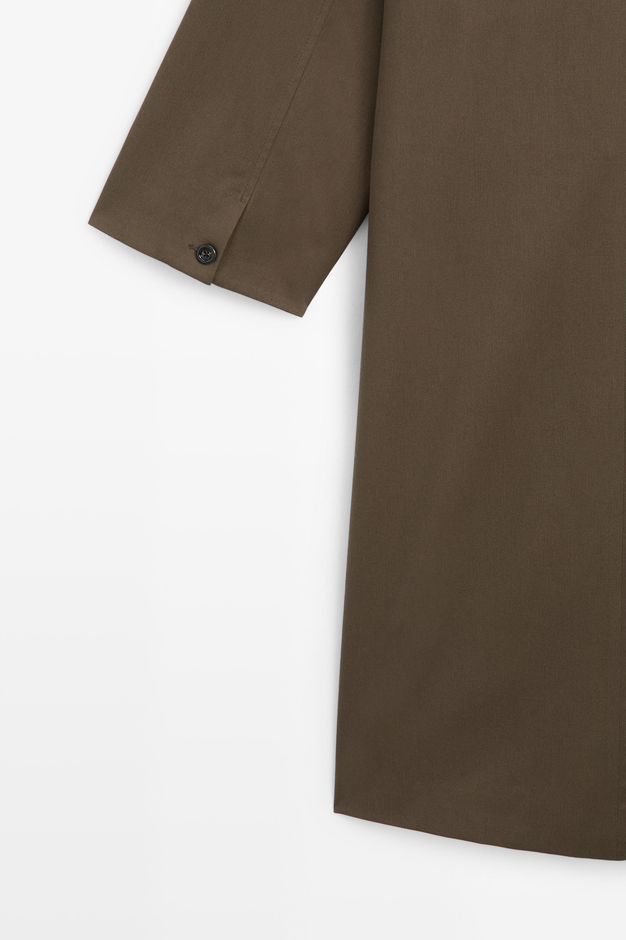 Trench en coton mélangé avec détail split