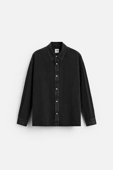 CAMISA DENIM - Carvão da Zara