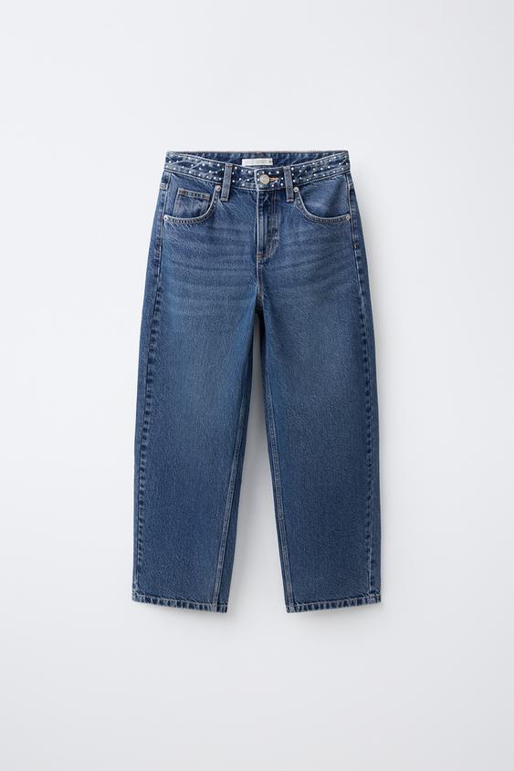 STAR STUDDED JEANS - Blue by Zara - Image 0