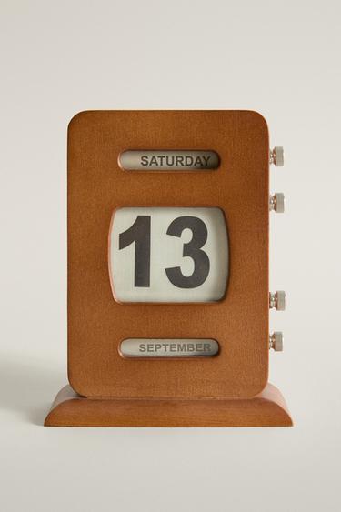 Zara MANUAL TABLE CALENDAR - Brown