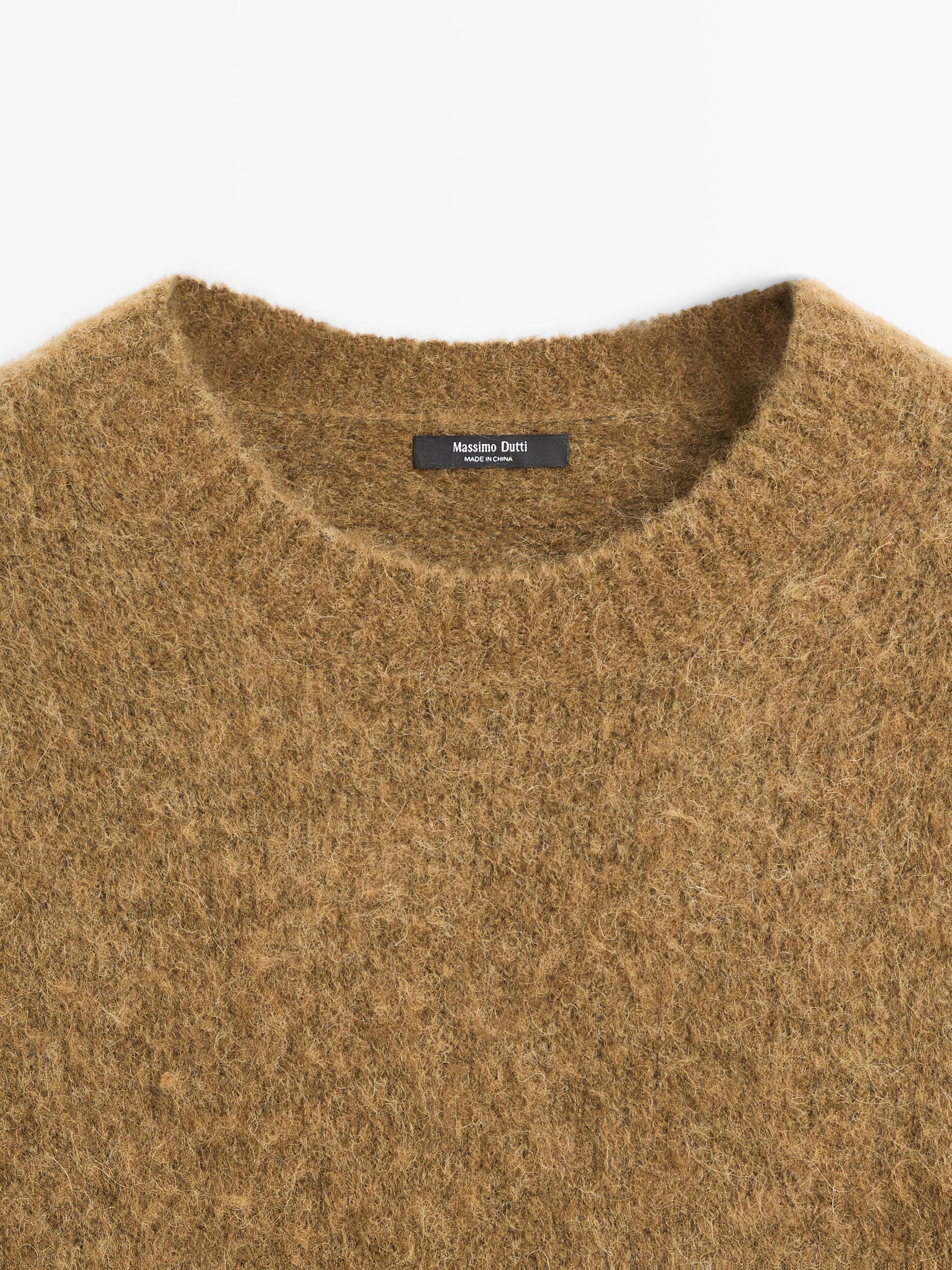 Oversize alpaca and wool knit sweater