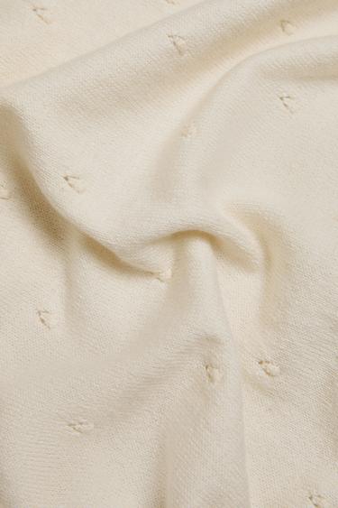 COUVERTURE BÉBÉ COTON POINTS - Écru de Zara - Image 2