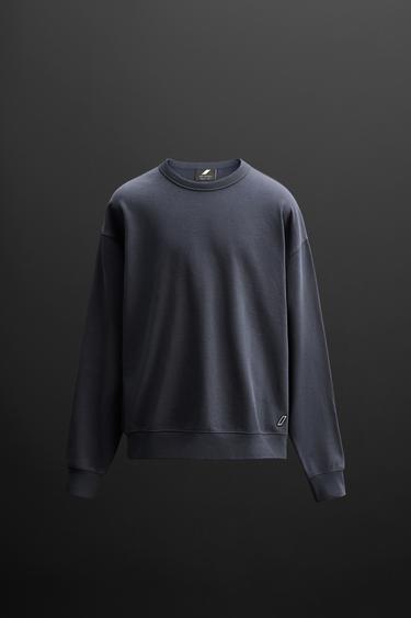 CREW NECK SWEATSHIRT - Navy blue by Zara