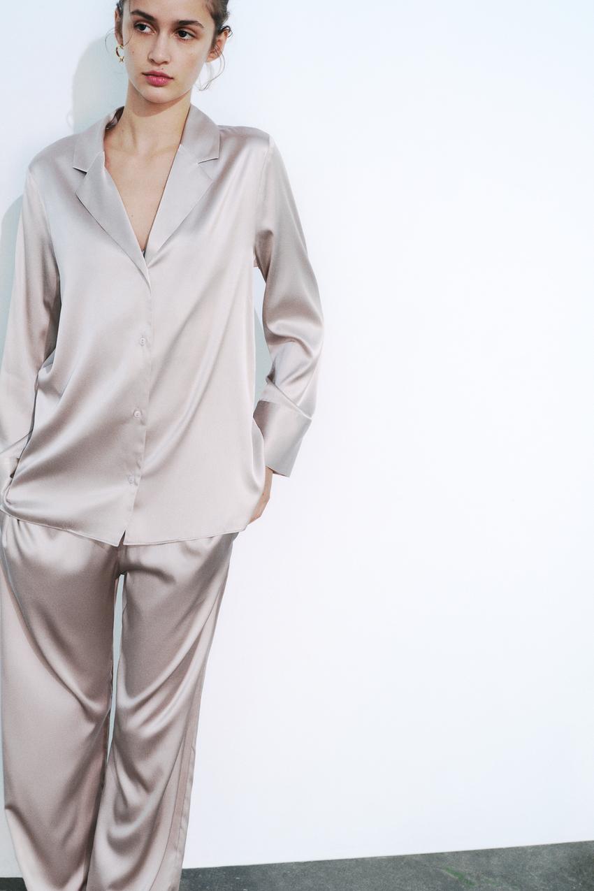 Silk-Blend Satin Pyjama Set