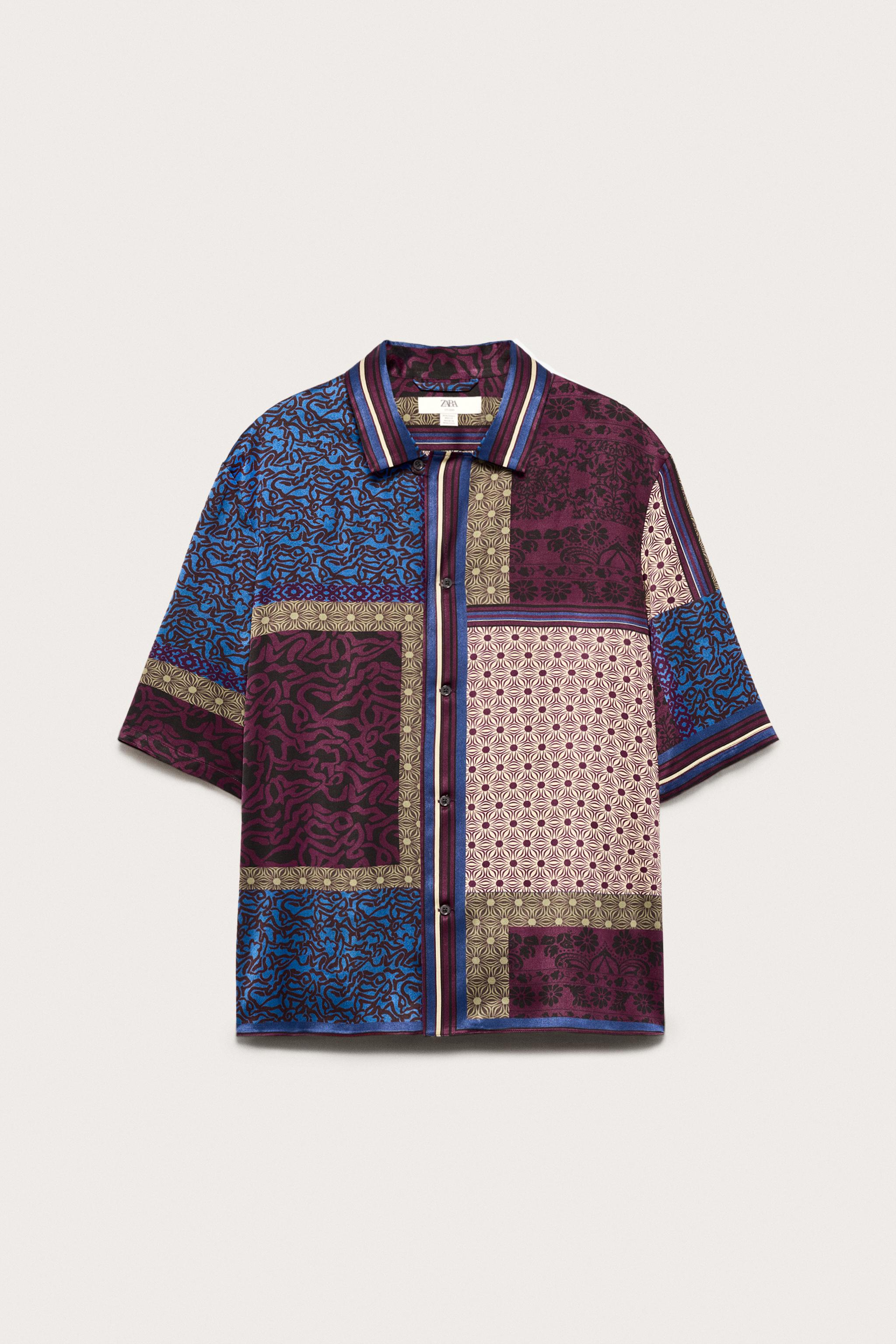 LIMITED EDITION COMBINED PRINT FLOWY SHIRT