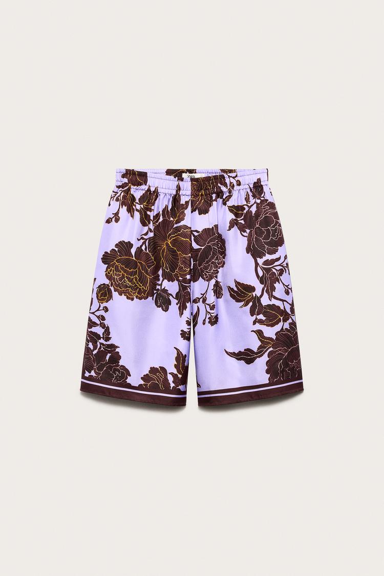 Bermuda relaxed fit 100 seda estampados combinados limited edition