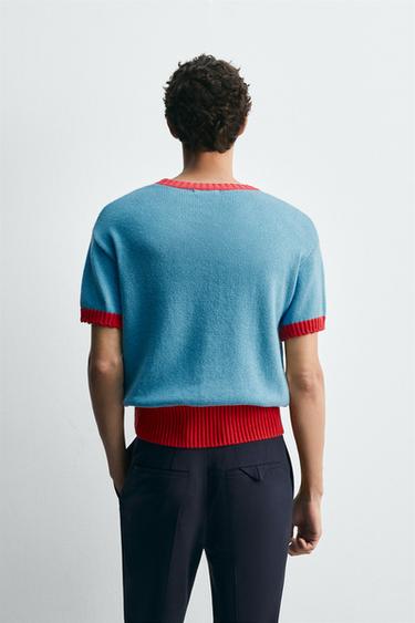 CONTRAST KNIT T-SHIRT HARRY LAMBERT FOR ZARA X DISNEY - Blue by Zara - Image 2