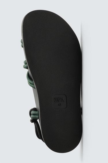 CONTRAST STRAP SANDALS - Green by Zara - Image 6