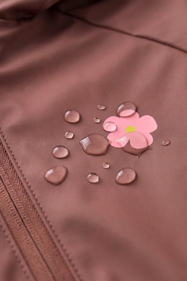 BUZO ENGOMADO FLOR WATER RESISTANT - Ciruela de Zara