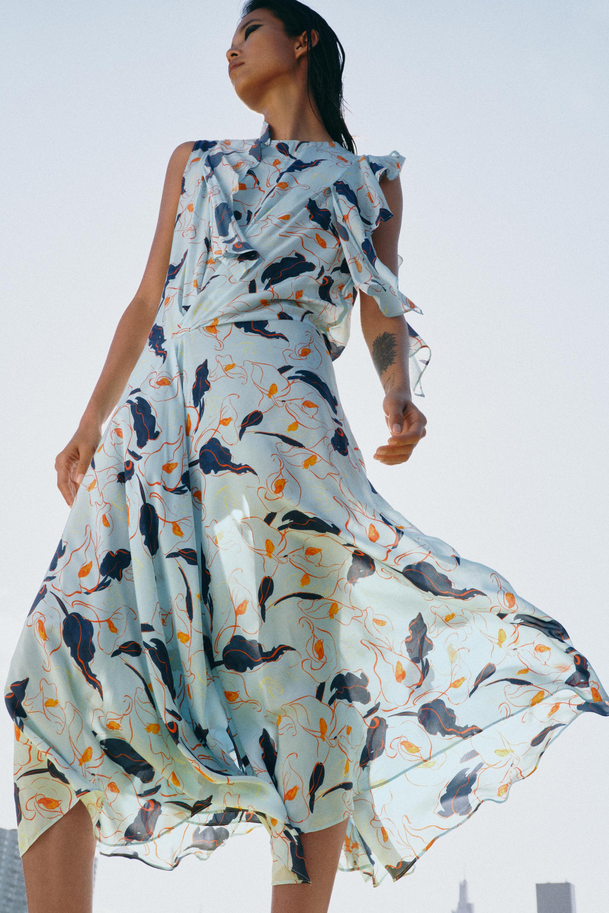 ZW Collection Printed Dress - Multicoloured