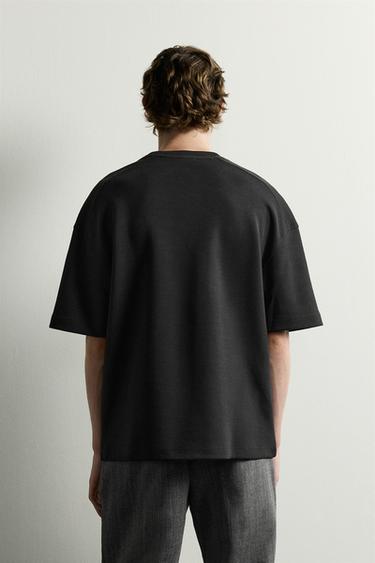RELAXED FIT INTERLOCK SWEATSHIRT - Black by Zara