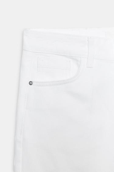 Z1975 MID-WAIST STRAIGHT JEANS - White by Zara - Image 9