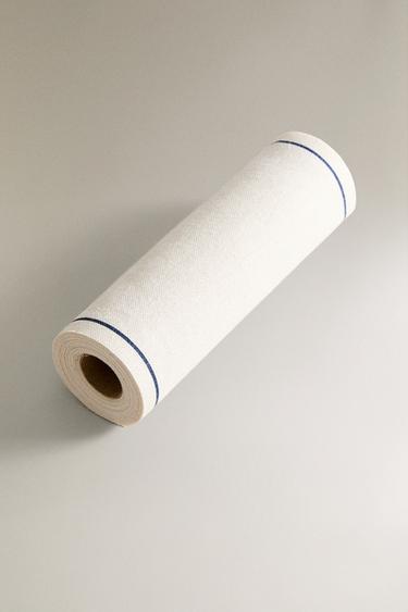 ROLL OF COTTON NAPKINS WITH BORDER (PACK OF 20) - Blue by Zara - Image 1
