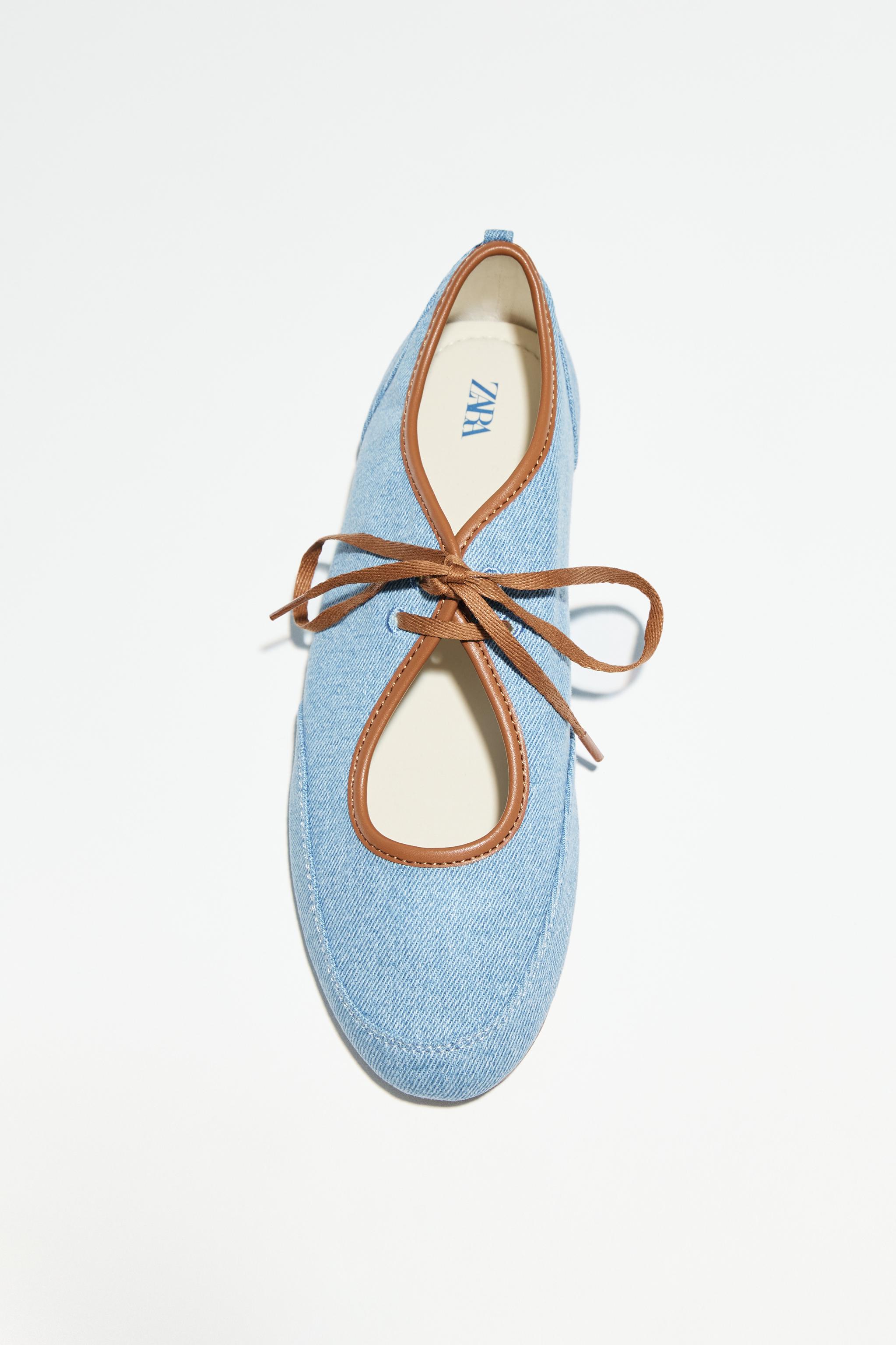 新品 ZARA 38 24.5 メタリッククロシェフラットシューズ/ED69 ZARA ザラ フラットシューズ（新品）レディース - メルカリ