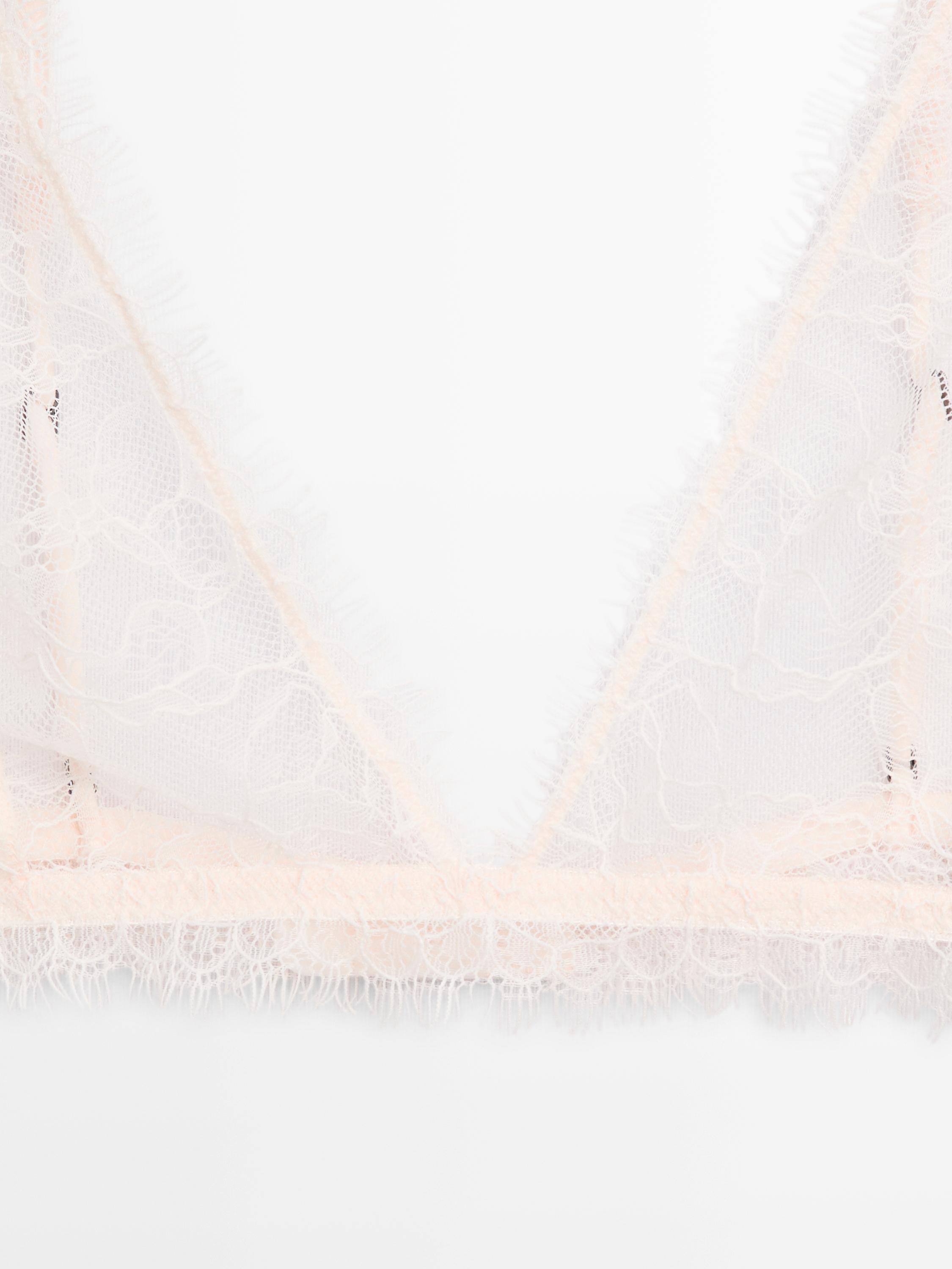 Frayed lace bralette