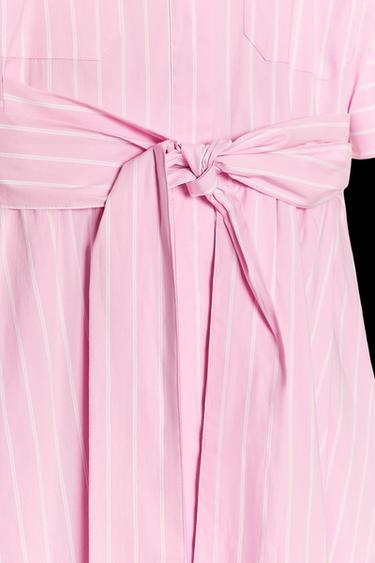 HEMDBLUSENKLEID AUS POPELINE ZW COLLECTION - Rosa von Zara