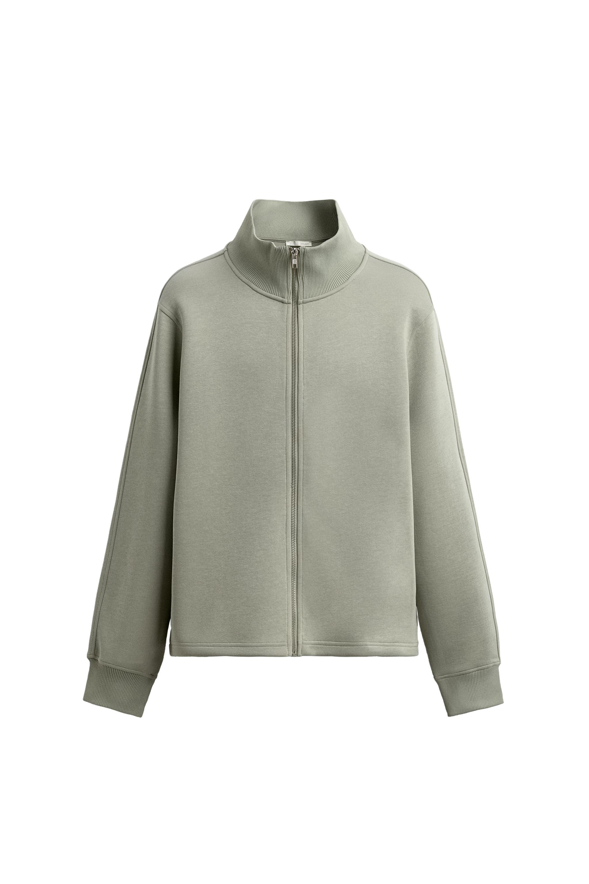 INTERLOCK ZIP SWEATSHIRT - Mint | ZARA United States