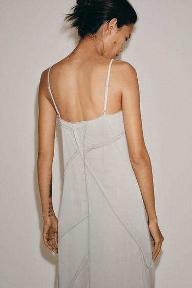 COMBINED MIDI DRESS - Light turquoise by Zara - Image 3