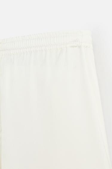 SATIN BERMUDA SHORTS WITH CONTRAST STRIPES - Orange by Zara - Image 8