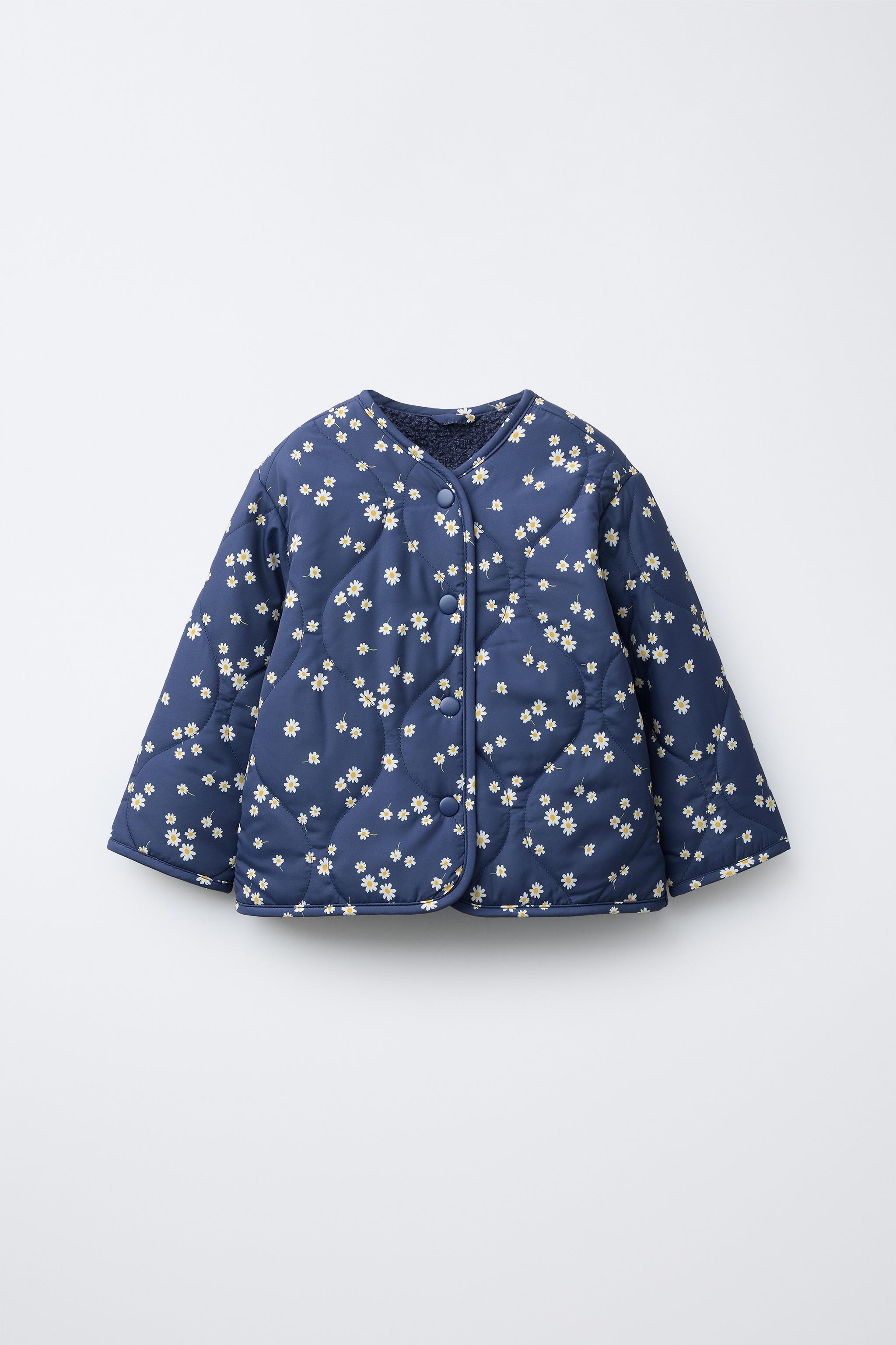 DAISY PRINT QUILTED JACKET - Navy blue | ZARA United States