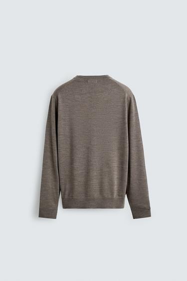 CARDIGAN 100% LAINE - Marron / Taupe de Zara - Image 7