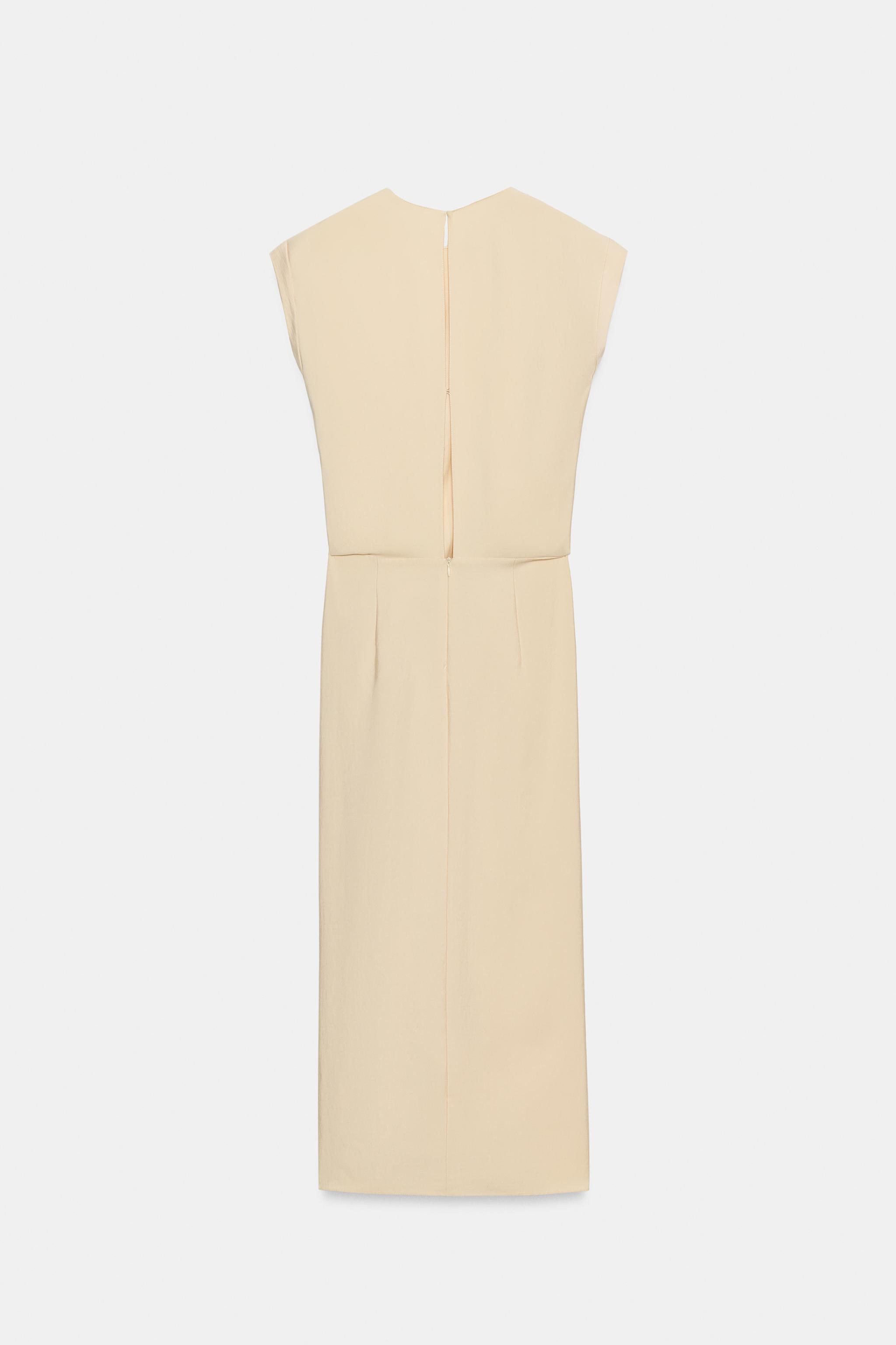 Zara ZW COLLECTION FIRFIRLI MİDİ ELBİSE görsel 8