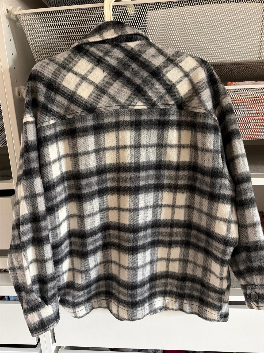 WOOL BLEND CHECK OVERSHIRT - Image 3