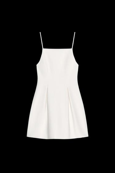 MINIKLEID MIT ZIERFALTEN - Weiß von Zara - Bild 0