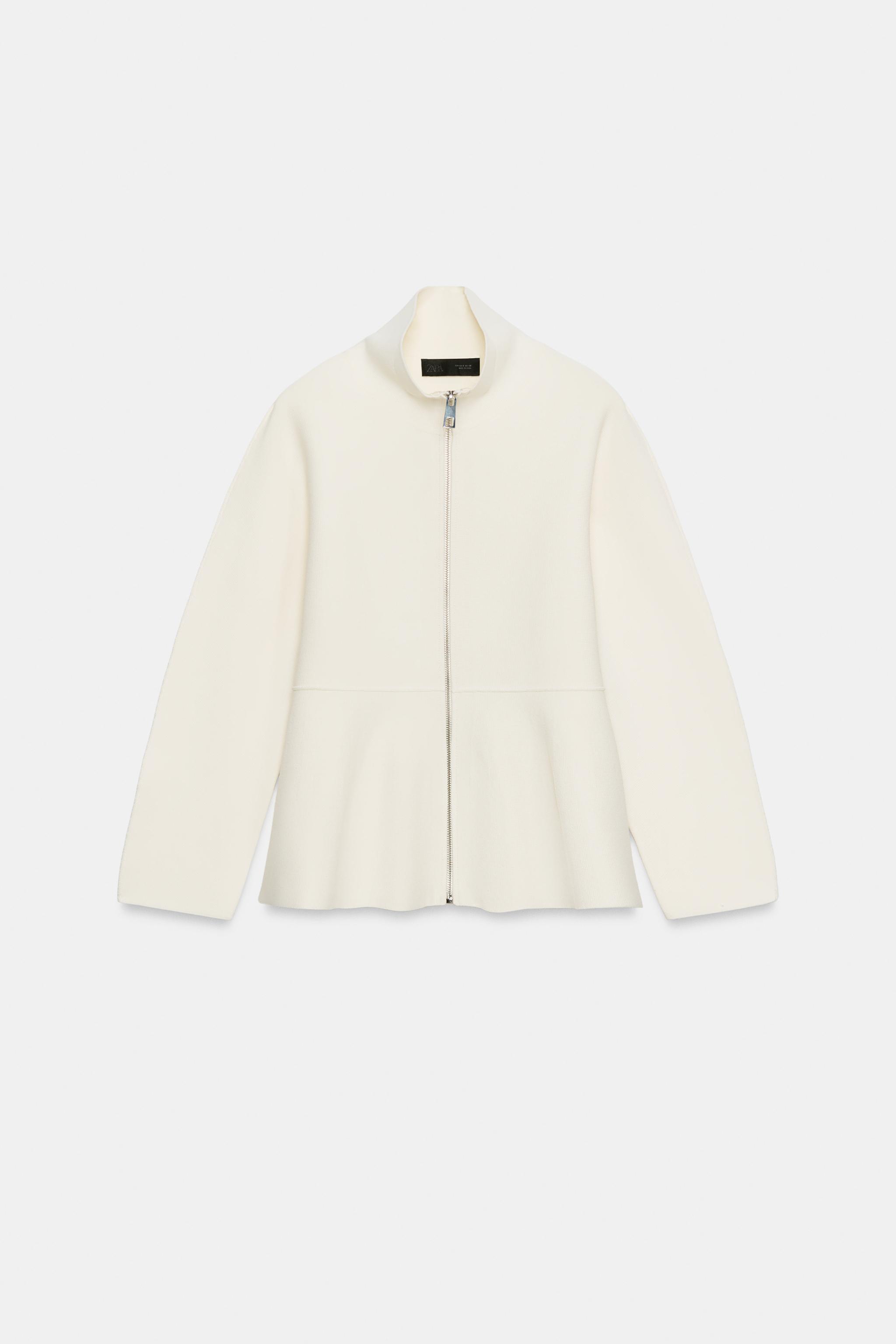 Zara ZIP-UP PEPLUM CARDIGAN — фото 8