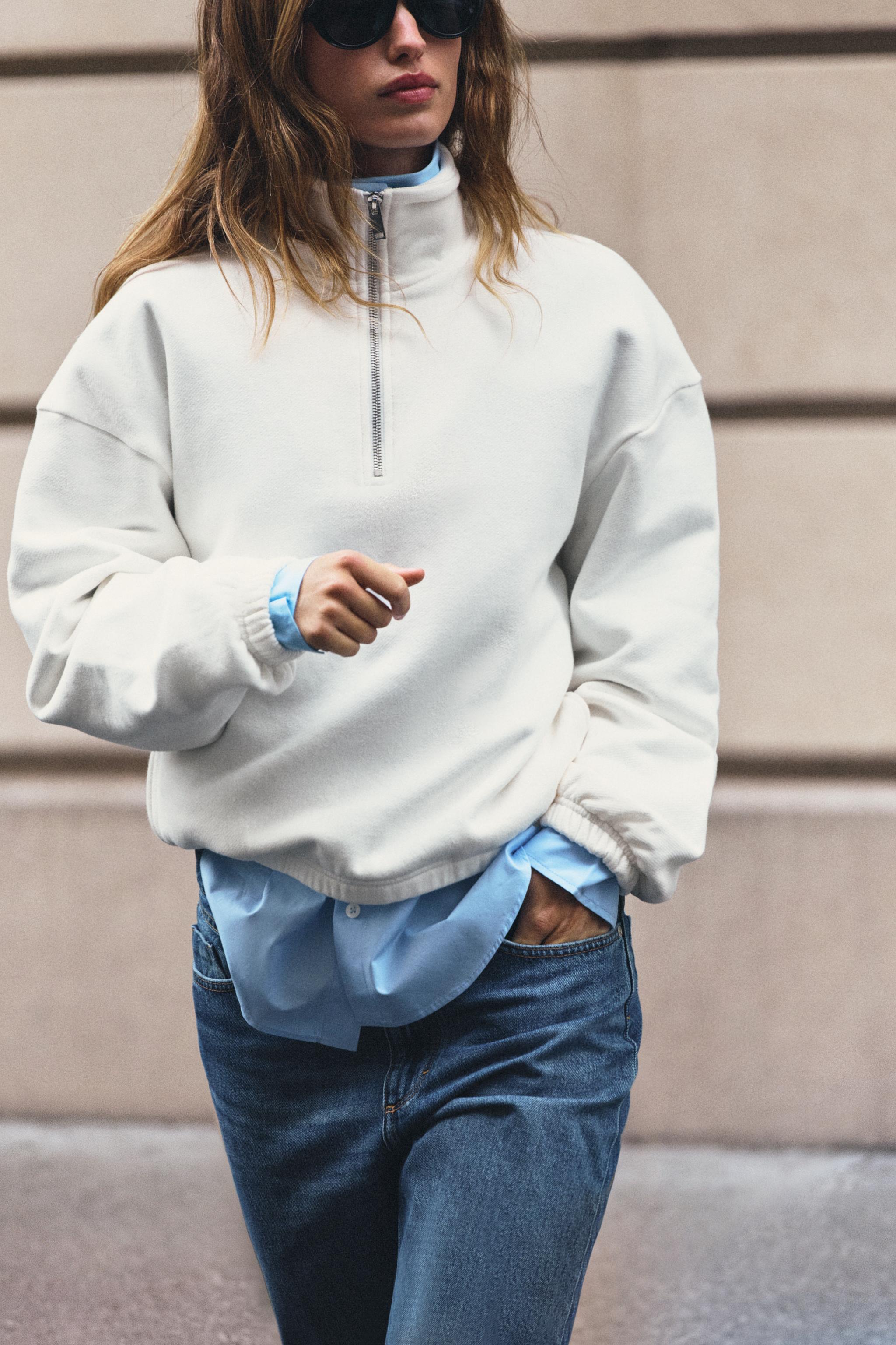 SWEAT ZIPPÉ MÉTALLIQUE