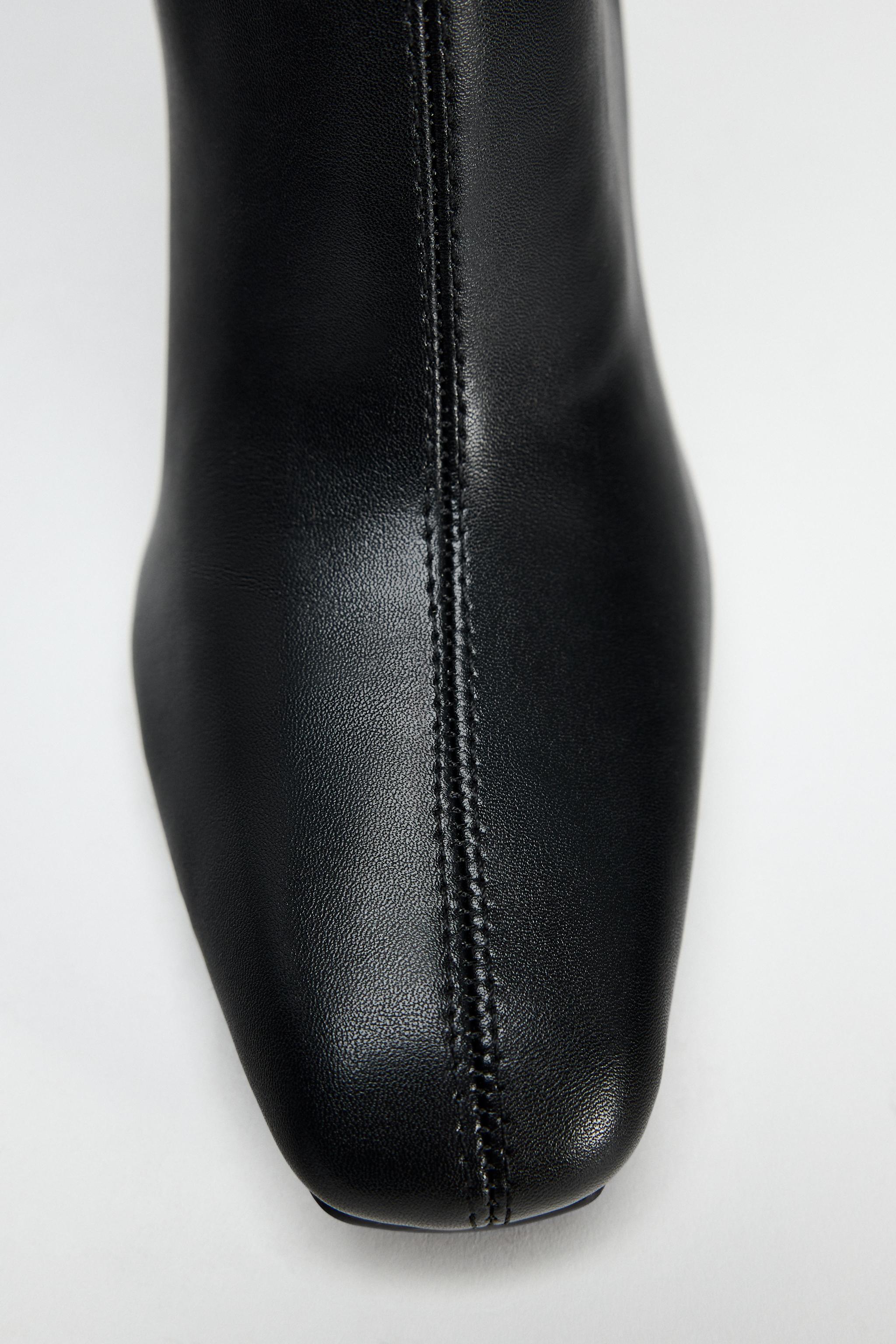 【ZARA】ロングレザーブーツ XL 50TH ANNIVERSARY ロングレザーブーツ XL 50TH ANNIVERSARY - ブラック | ZARA
